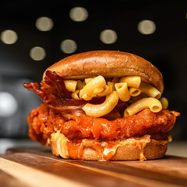 Spicy Mac Chicken Sandwich.