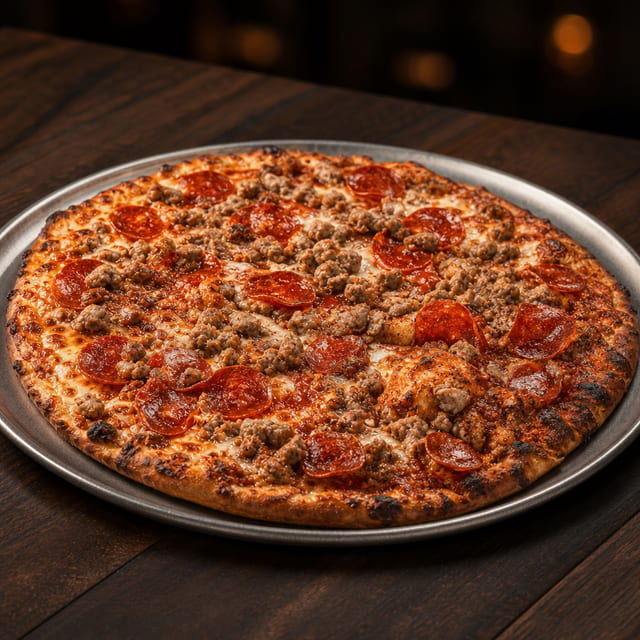 Pepperoni & Sausage Pizza Pie.