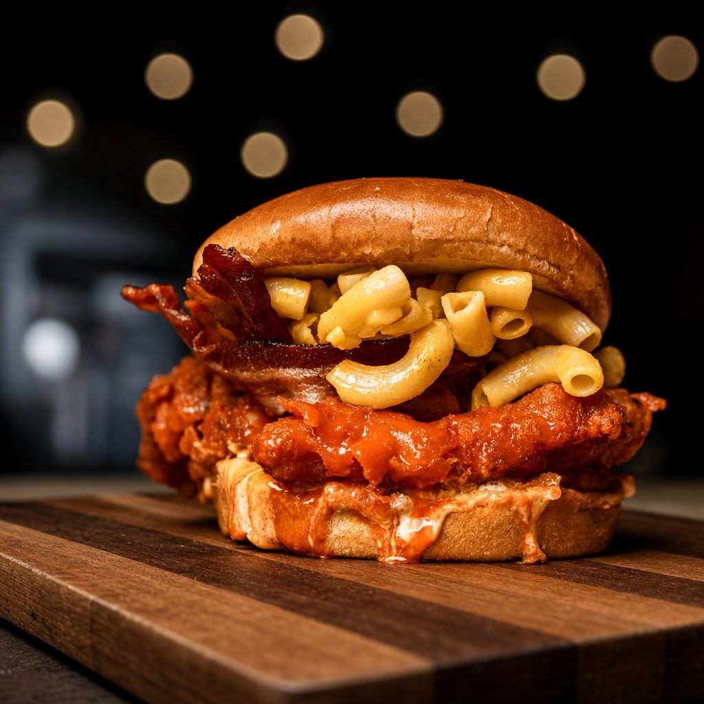 Spicy Mac Chicken Sandwich.