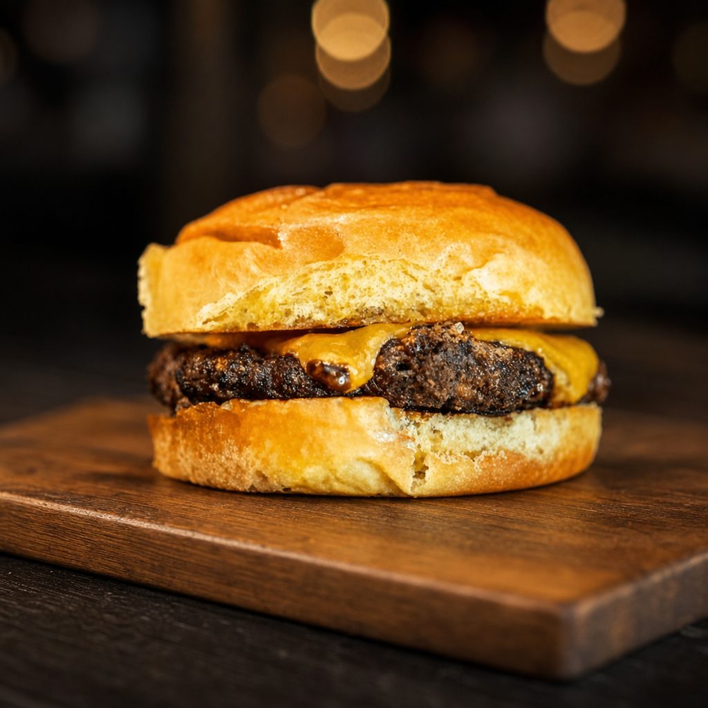 Cheese Burger (Well Done).