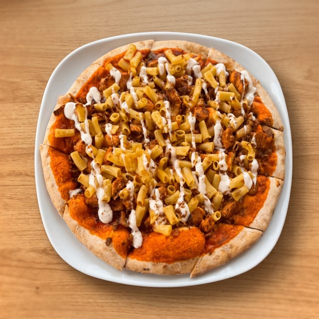Spicy Mac Chicken Pizza.