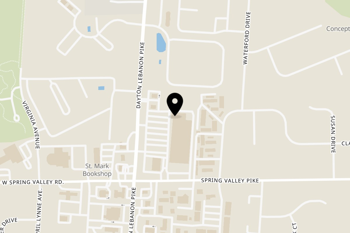 Map showing the location of Loose Ends Brewery on 890 South Main Street in Centerville